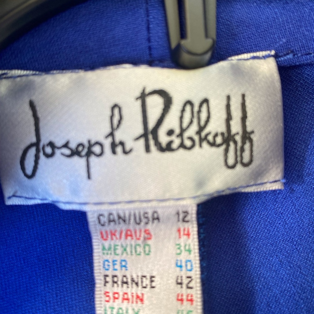 Blue size 12 JOSEPH ROBKOFF DRESS - Picture 3 of 5